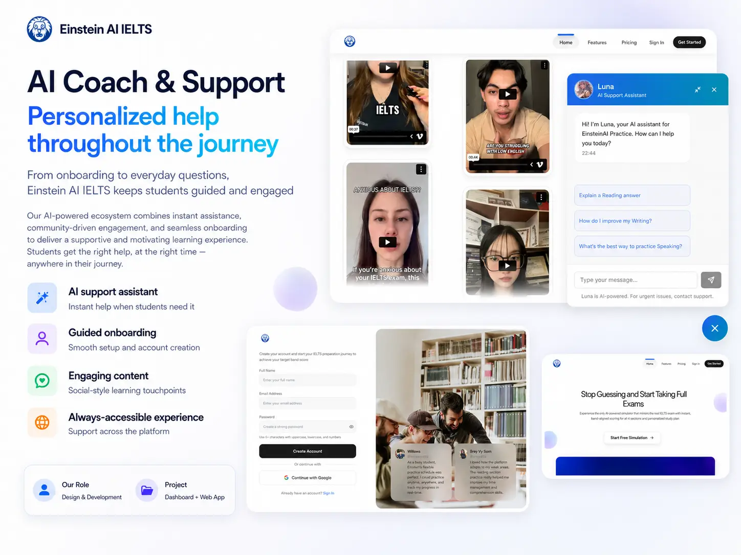 Einstein AI IELTS writing assessment and band score feedback
